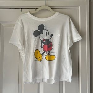 Junk food brand Mickey Mouse cropped tee. Size medium.